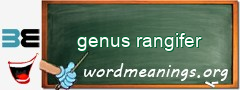 WordMeaning blackboard for genus rangifer